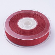 Polycotton(Polyester Cotton) Ribbon, Christmas Ribbon, Dark Red, 3/4 inch(19mm)(SRIB-J003-019-260)