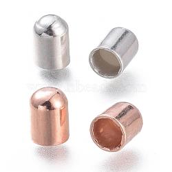 925 Sterling Silver Cord End Findings, Mixed Color, 4.7x3.6mm, Inner Diameter: 2.5mm(STER-M083-02)
