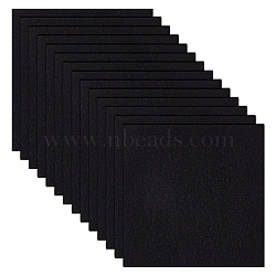 Felt Fabric Craft Sheets, No Woven Patchwork, for DIY Dolls, Hair Accessories, Square, Black, 150x148x1mm, 10pcs/set(AJEW-WH0314-39)