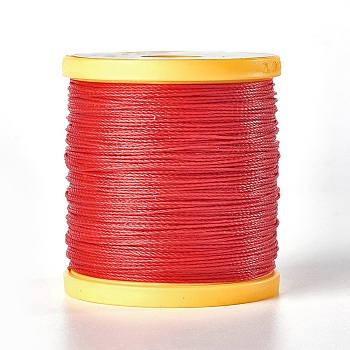 Round Waxed Polyester Cord, Micro Macrame Cord, Leather Sewing Thread, for Bracelets Jewelry Making, Beading Crafting Macrame, Red, 0.65mm, about 164.04 yards(150m)/roll