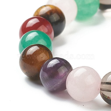 Natural Mixed Stone Beaded Stretch Bracelets(BJEW-A117-C-39)-3