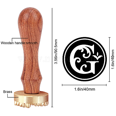 Craspire 1Stk. Stempelkopf aus goldfarbenem Messing(DIY-CP0007-82G)-2