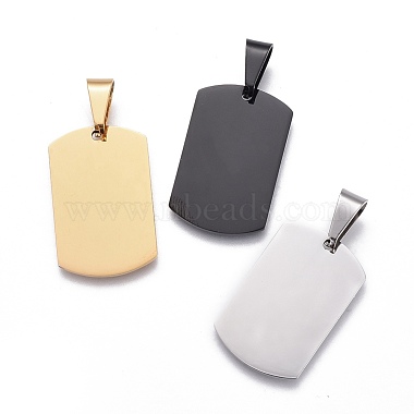 Mixed Color Rectangle Stainless Steel Big Pendants