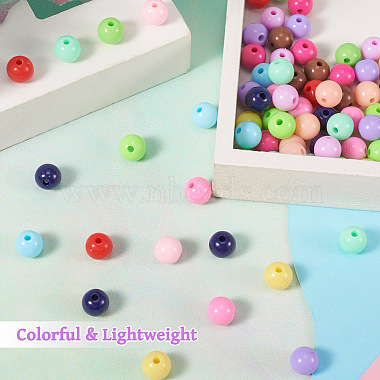 300Pcs 15 Colors Opaque Acrylic Beads(SACR-TA0001-13)-5