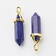 Natural Lapis Lazuli Double Terminated Pointed Pendants(X-G-G902-B02)-1