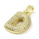 Brass Micro Pave Clear Cubic Zirconia Pendants(KK-M279-01G-D)-2