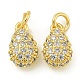 Rack Plating Brass Micro Pave Clear Cubic Zirconia Charms(KK-Z067-23G-05)-1