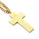 304 ожерелья крестики из нержавеющей стали(NJEW-M197-04G)-2
