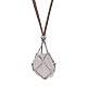 Crystal Holder Cage Necklace(NJEW-JN04587-03)-4