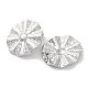 304 Stainless Steel Textured Flat Round with Sun Stud Earrings(EJEW-D281-25S)-2