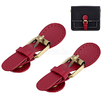 PU Leather Iron Magnetic Snaps, Bag Replacement Accessories, Antique Bronze, Dark Red, 96x32x12mm(FIND-WH0435-49AB-01)