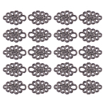 20Pcs Zinc Alloy Adjustable Jean Button Pins, Waist Tightener, Sewing Fasteners for Garment Accessories, Gunmetal, 30.5x19.5x3.5mm, Hole: 4x6mm(FIND-FH0017-92B)