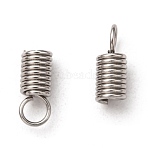 Tarnish Resistant 304 Stainless Steel Terminators, Cord Coil, Stainless Steel Color, 11x5mm, Hole: 3mm(X-STAS-S028-14)