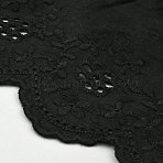 Cotton Embroidery Flower Ribbons, Flat, Black, 6-1/4 inch(160mm)(SRIB-WH0011-111A)