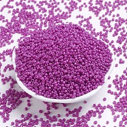 (Repacking Service Available) Baking Paint Glass Seed Beads, Magenta, 6/0, 4~5x3~4mm, Hole: 1~2mm, 12g/bag(SEED-C024-A-K21)
