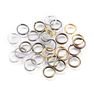 Iron Split Rings, Double Loops Jump Rings, Mixed Color, 8x1.4mm, Inner Diameter: 6.6mm, 6 Colors, about 3500pcs/500g(IFIN-JQ0001-04-8mm)