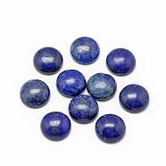 Natural Lapis Lazuli Cabochons, Dyed, Half Round/Dome, 6x3~4mm(G-R416-6mm-33)