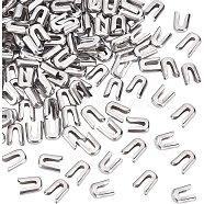 120Pcs 304 Stainless Steel Spiral Bone Tips, Chain End Cap Findings, Stainless Steel Color, 9x7x3mm, Hole: 6mm(FIND-BC0003-17)