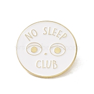 Creative Enamel Pin, Gold Plated Badge for Backpack Clothes, Face Pattern, 28x1.6mm(JEWB-E016-10G-05)