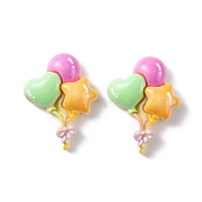 Spring Theme Opaque Resin Decoden Cabochons, Balloon, 33x24.5x8mm(CRES-O007-03D)