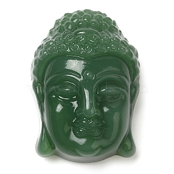 Glass Pendants, Figure of Buddha, Sea Green, 29.5x21x14mm, Hole: 1mm(GLAA-C033-02C)