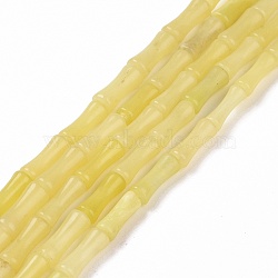 Natural Lemon Jade Beads Strands, Bamboo Stick, 12.5x5.5mm, Hole: 1mm, about 31pcs/strand, 15.75 inch(40cm)(G-G990-D04)