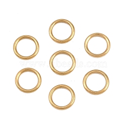 Ion Plating(IP) 304 Stainless Steel Closed Jump Rings, Round, Golden, 20 Gauge, 6x0.8mm(STAS-G393-06G-13)
