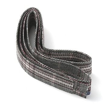 1M Cotton Ribbons, Garment Accessories, Double Sided Tartan Pattern, Coconut Brown, 1 inch(25mm), about 1.09 Yards(1m)/pc