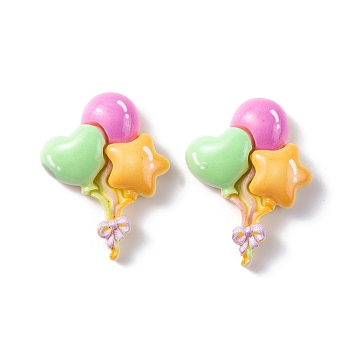 Spring Theme Opaque Resin Decoden Cabochons, Balloon, 33x24.5x8mm