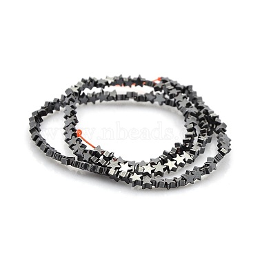 Star Non-magnetic Synthetic Hematite Beads Strands(G-P061-23)-2