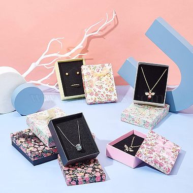 Flower Pattern Cardboard Jewelry Packaging Box(CBOX-AR0001-007)-3