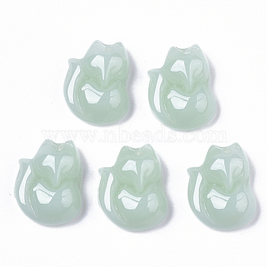 PaleTurquoise Fox Glass Pendants