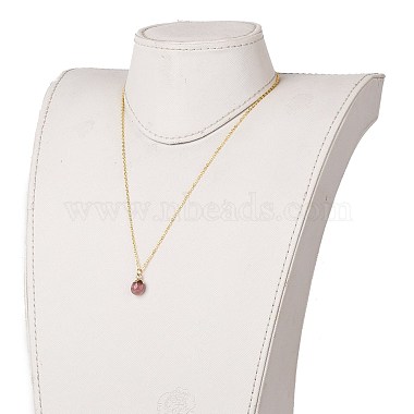 Natural & Synthetic Gemstone Pendant Necklaces(NJEW-JN03228)-4