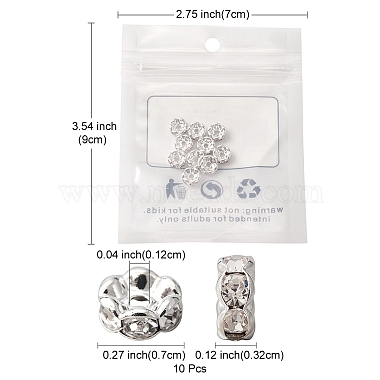 Abalorios de latón Diamante de imitación espaciador(RB-YW0001-05C-01S)-4
