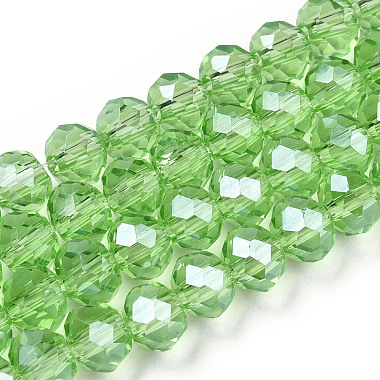 6mm LightGreen Rondelle Glass Beads