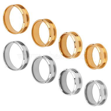Golden & Stainless Steel Color 202 Stainless Steel Ring Components