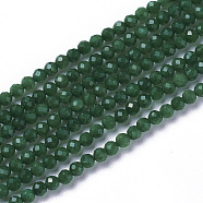 Natural African Jade Beads Strands, Faceted, Round, 2~2.5x2mm, Hole: 0.2mm, about 158~205pcs/strand, 15.7~16.7 inch(40~42.5cm)(X-G-F596-40-2mm)