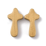 Natural Wooden Cabochons, Religion Cross, BurlyWood, 62x34x12mm(WOOD-WH0024-124)