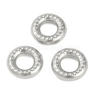 CCB Plastic Linking Rings, Donut, Platinum, 16x4.5mm, Inner Diameter: 8mm(CCB-G020-35P)