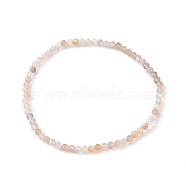 3mm Natural Moonstone Beads Stretch Bracelet for Girl Women, Inner Diameter: 2-1/4 inch(5.65cm), Beads: 3mm(BJEW-JB07284-02)
