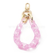 Transparent Acrylic Cable Chain Wristlet Straps, with Swivel Clasps, Purse Accessories, Pearl Pink, 310mm(HJEW-JM00665-05)