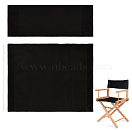 Canvas Cloth Chair Replacement, with 2 Wood Sticks, for Director Chair, Makeup Chair Seat and Back, Black, 53x20x0.6cm and 53x41x0.6cm, 2pcs/set(DIY-WH0283-63C)
