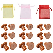 Gorgecraft 15 Pairs 3 Size TPU(Thermo Plastic Urethanes) High Heel Protectors, with Organza Gift Bags, for Walking on Grass and Uneven Floor, Sienna, 30x25mm, Inner size: 9.5mm(FIND-GF0001-47B)