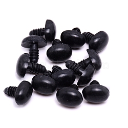 Plastic Doll Eyes, Craft Eyes, for Crafts, Crochet Toy and Stuffed Animals, Oval, Black, 16x12mm, Pin: 5mm(DIY-WH0196-16B)