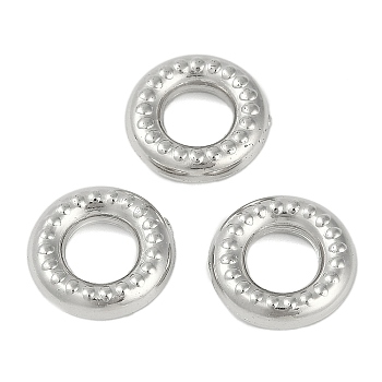 CCB Plastic Linking Rings, Donut, Platinum, 16x4.5mm, Inner Diameter: 8mm