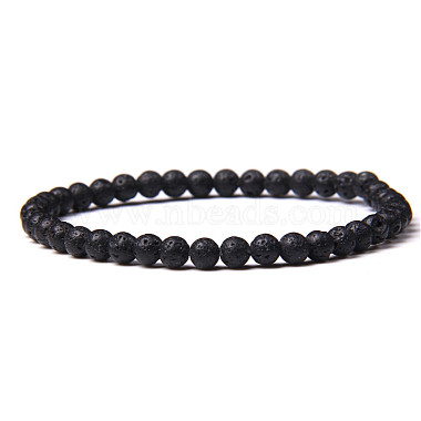 Round Lava Rock Bracelets