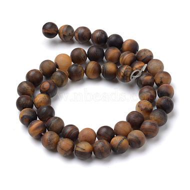Natural Tiger Eye Round Bead Strands(X-G-T055-8mm-04)-2
