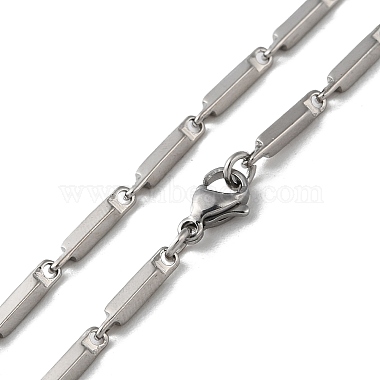 201 ожерелья-цепочки из нержавеющей стали для мужчин и женщин(NJEW-G112-07D-P)-3