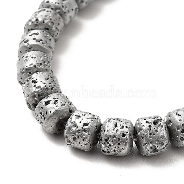 Electroplated Natural Lava Rock Beads Strands(G-G984-06A)-3