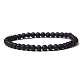 4mm Round Natural Lava Rock Beads Bracelet for Men(KG3069-5)-1